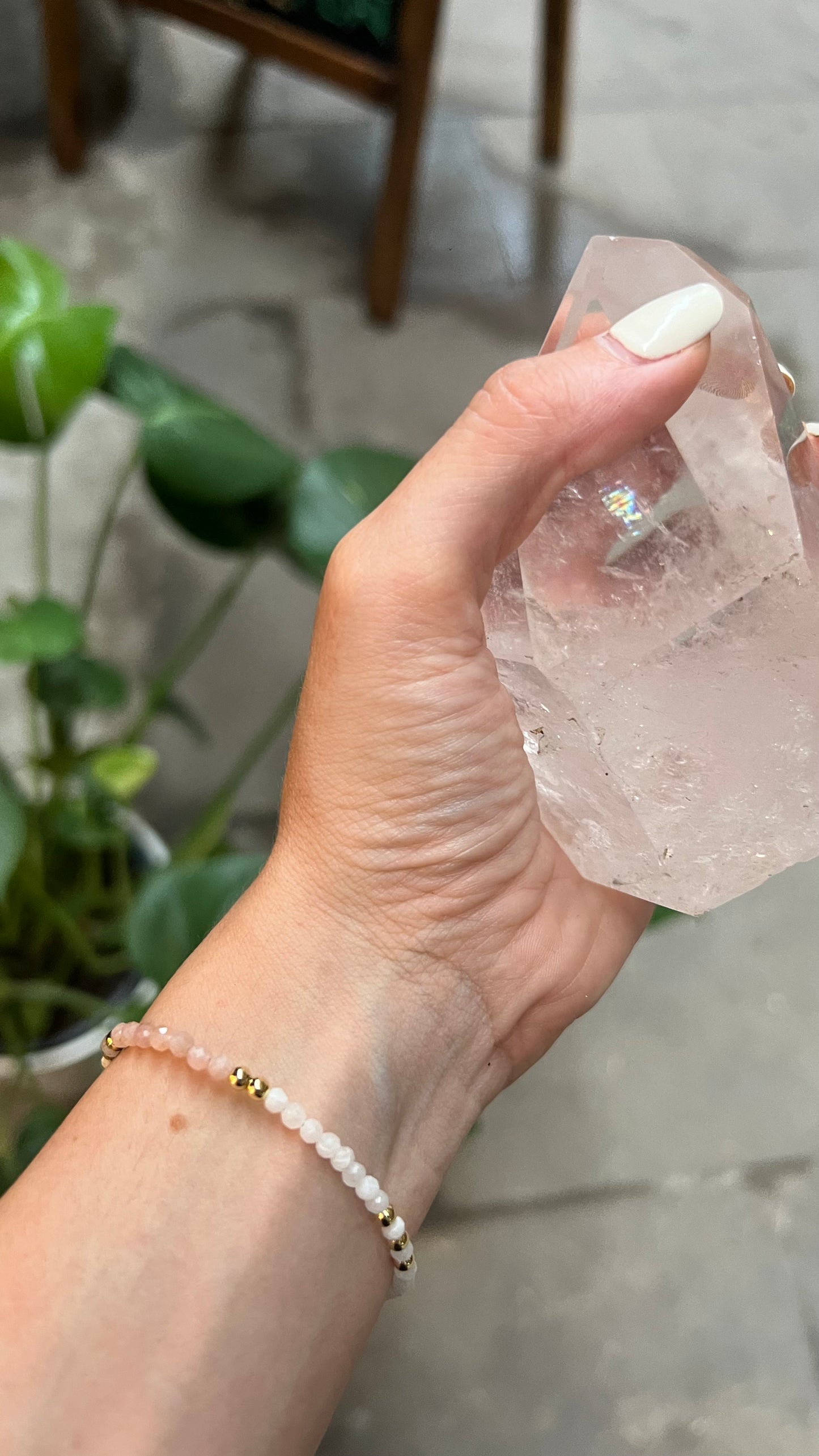 Crystal Quartz & Rose Quartz Bracelet