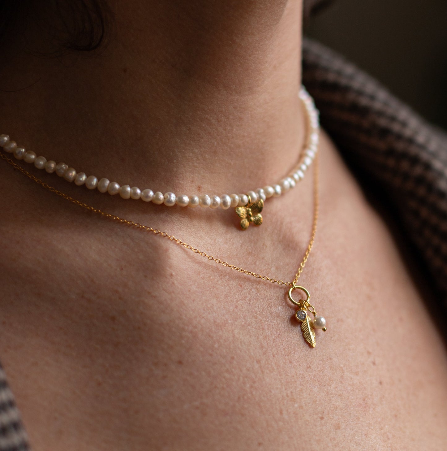 Collar Tres Dijes Pluma