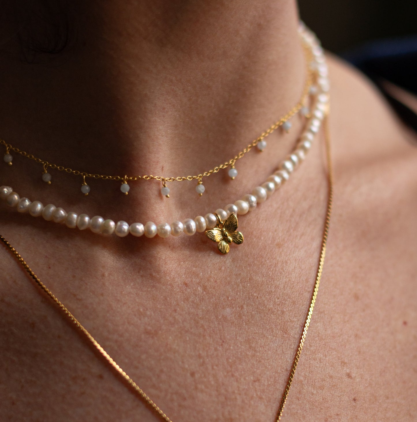Collar Perlas de Rio Mariposa