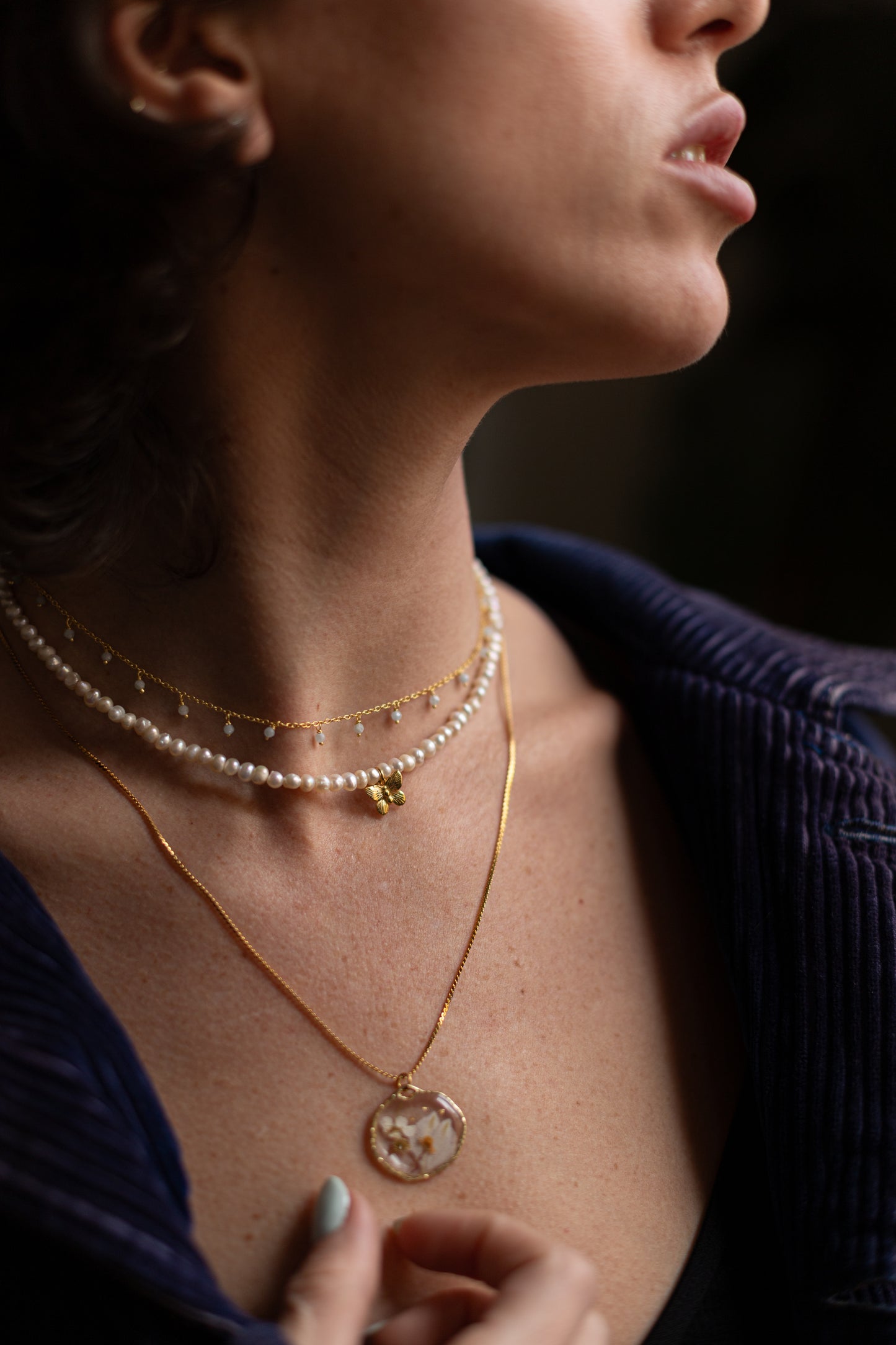 Collar Perlas de Rio Mariposa