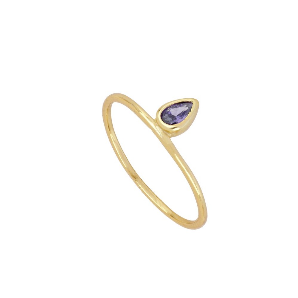 Anillo Gota Amatista