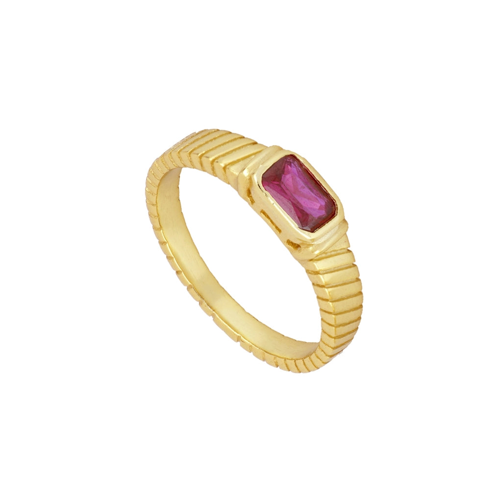 Anillo Rectángulo Rubi
