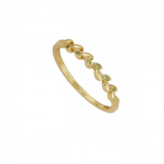 Anillo Hojas Olivino