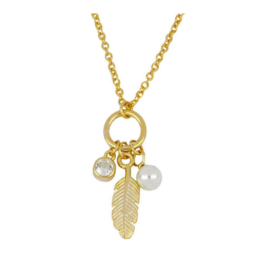 Collar Tres Dijes Pluma