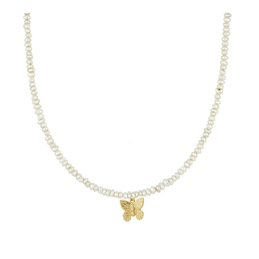 Collar Perlas de Rio Mariposa