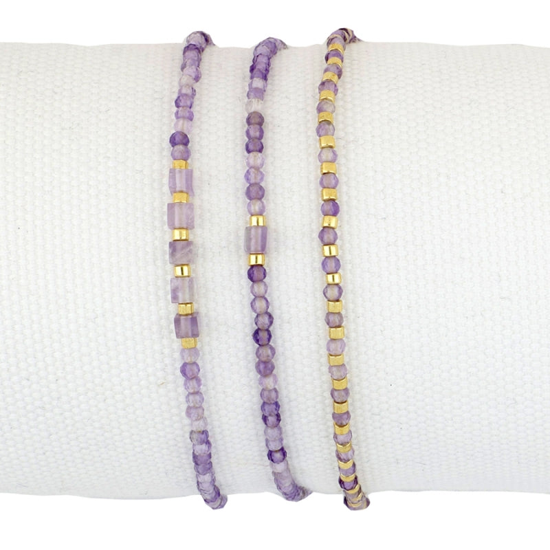 Pulsera de amatista natural – joyería artesanal de El Born, Barcelona