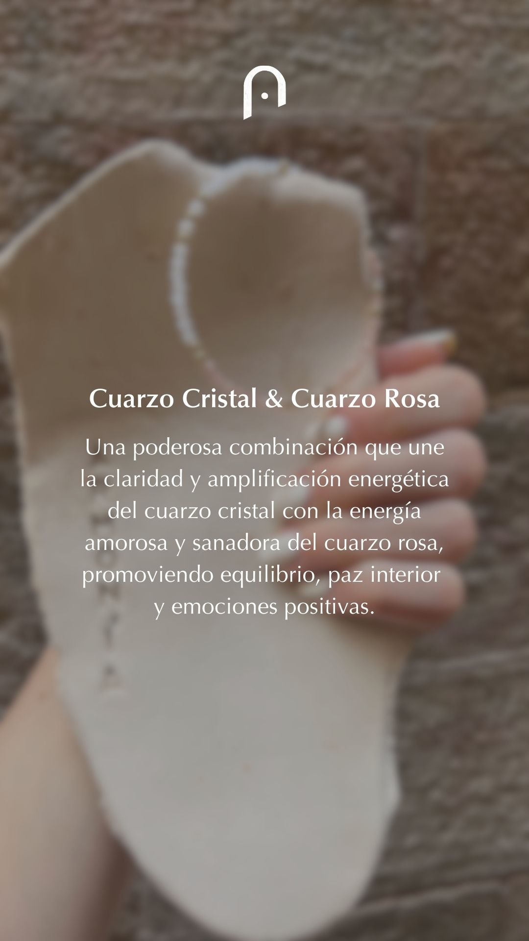 Brazalete Cuarzo Cristal & Cuarzo Rosa