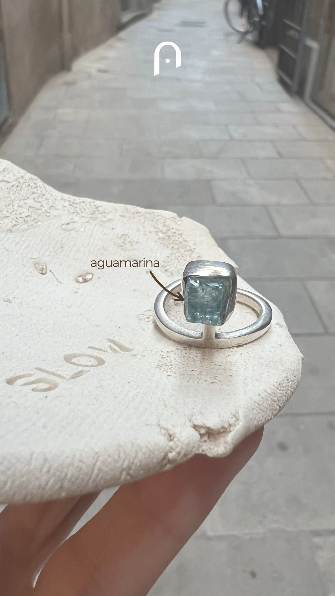 Anillo Aguamarina