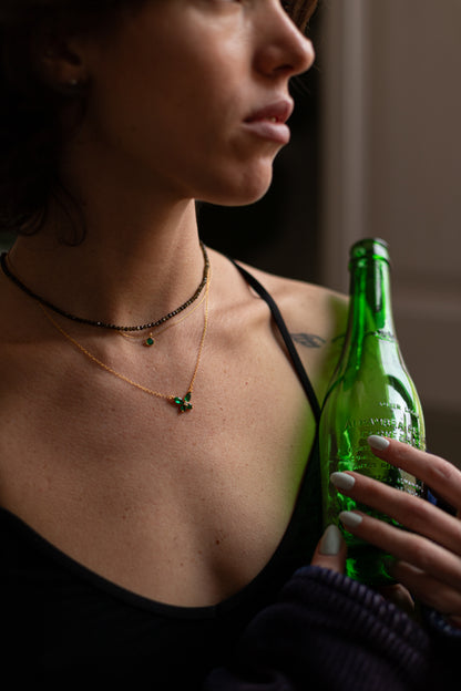 Collar Mariposa Verde Esmeralda