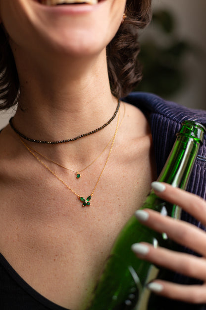 Collar Mariposa Verde Esmeralda