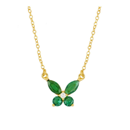 Collar Mariposa Verde Esmeralda