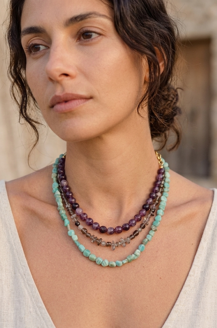 Collar de amazonita natural – joyería artesanal de El Born, Barcelona