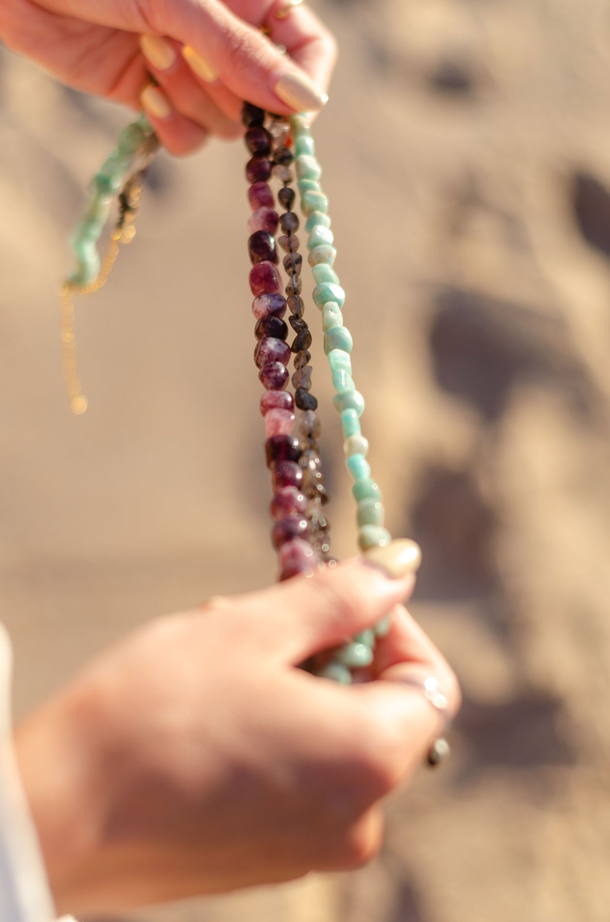 Collar de amazonita natural – hecho a mano en Barcelona