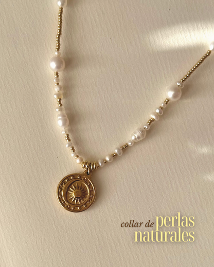 Collar de perlas de agua dulce naturales – hecho a mano en Barcelona