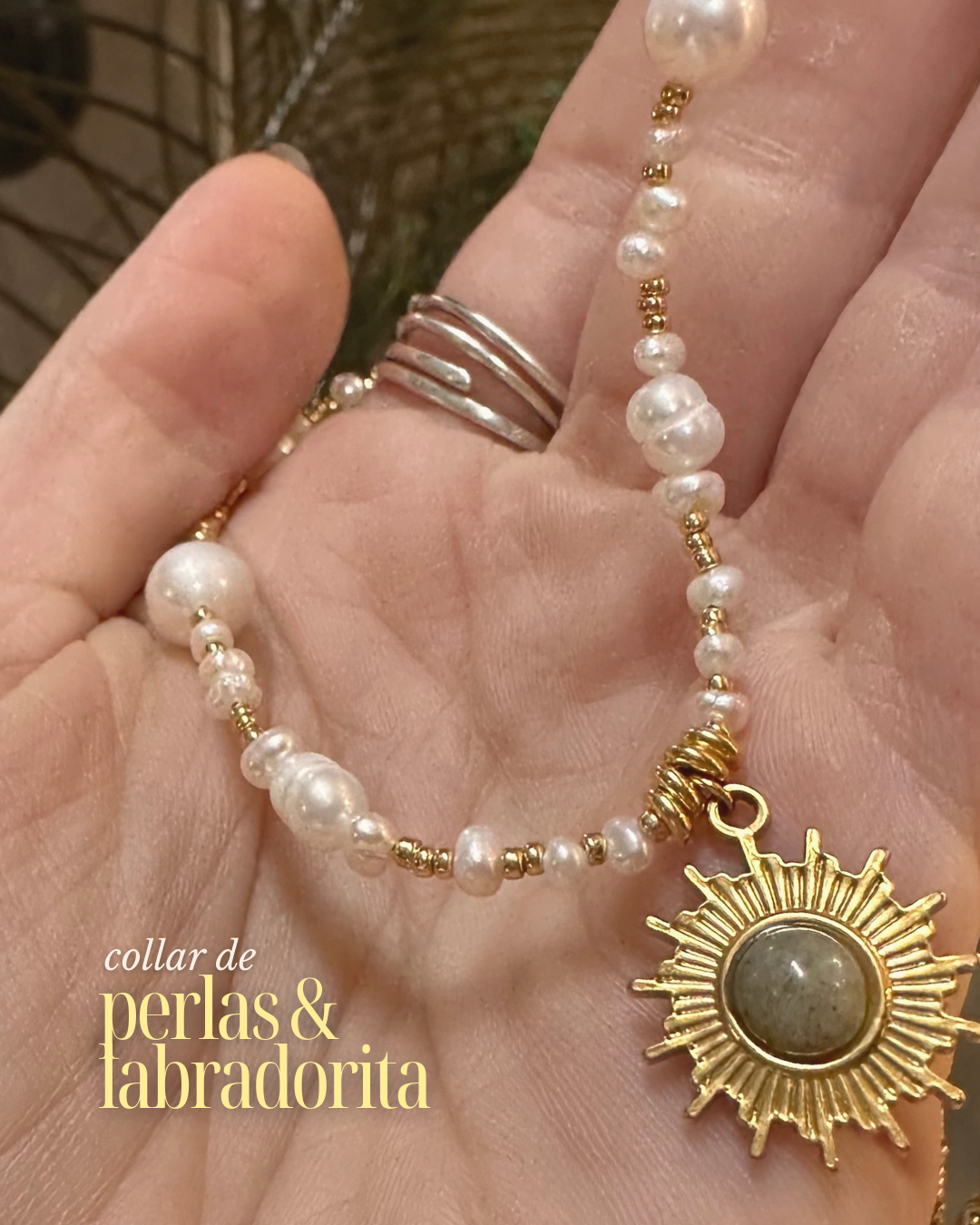 Collar de perlas de agua dulce naturales – pieza única de MolaMon