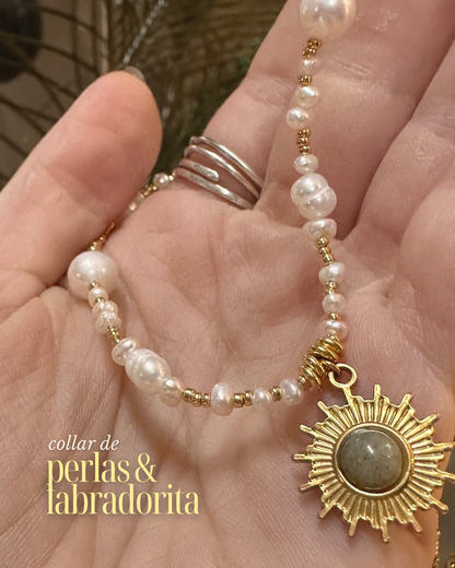 Collar de perlas de agua dulce naturales – pieza única de MolaMon