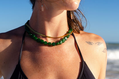 Collar de piedras naturales cuadradas – pieza única de MolaMon
