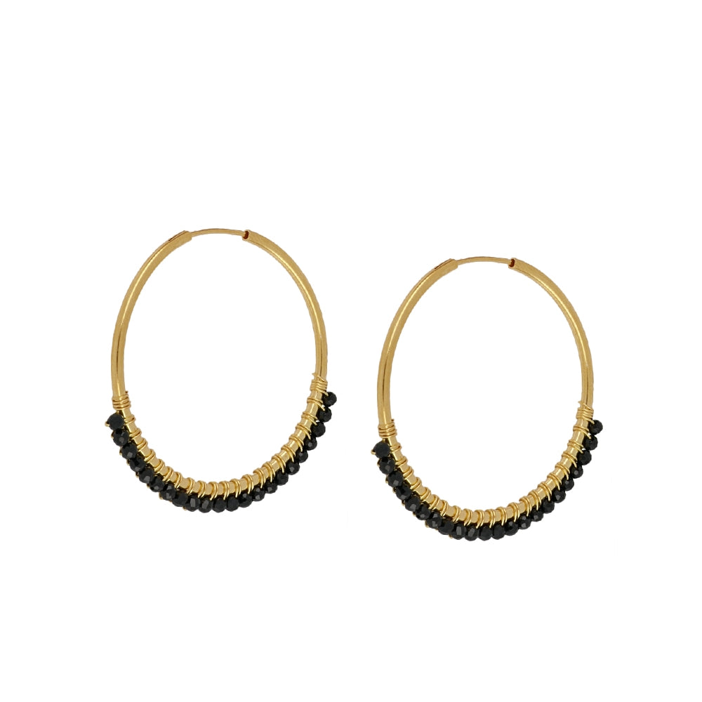 Pendientes de espinela negra natural – joyería artesanal de El Born, Barcelona