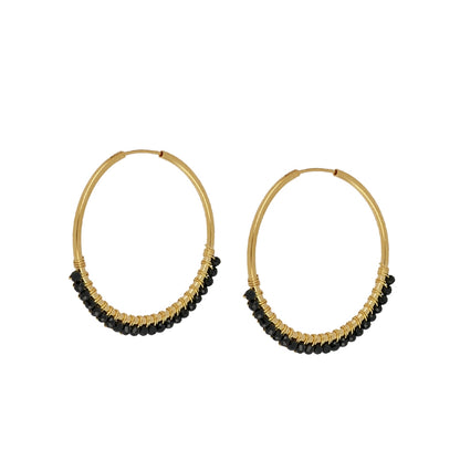 Pendientes de espinela negra natural – joyería artesanal de El Born, Barcelona