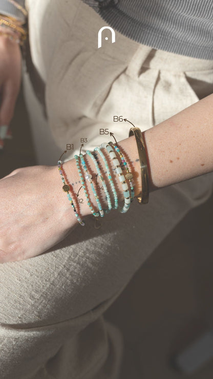 Pulsera de aguamarina natural – pieza única de MolaMon