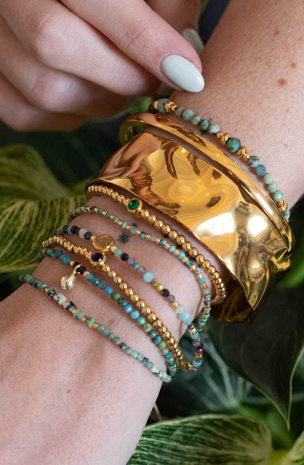 Pulsera de crisocola natural – pieza única de MolaMon
