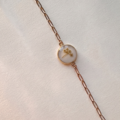 Pulsera de flores silvestres naturales preservadas – hecho a mano en Barcelona