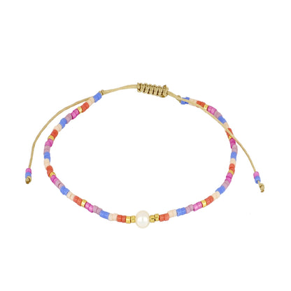 Pulsera de perlas naturales ajustable – hecho a mano en Barcelona
