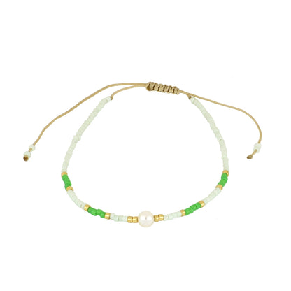 Pulsera de perlas naturales ajustable – hecho a mano en Barcelona
